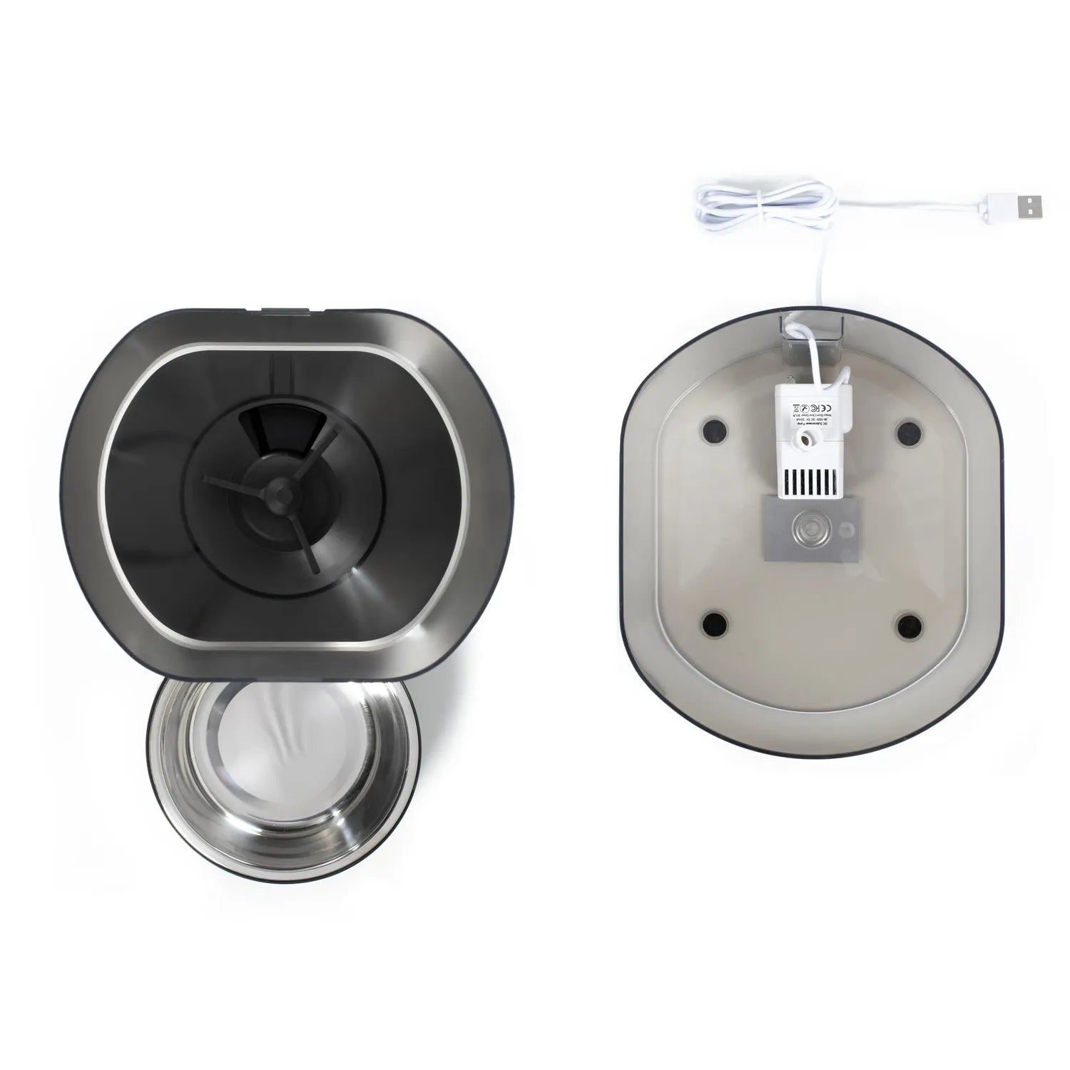 PET107 — Distributeur de croquettes + fontaine à eau — LIVOO