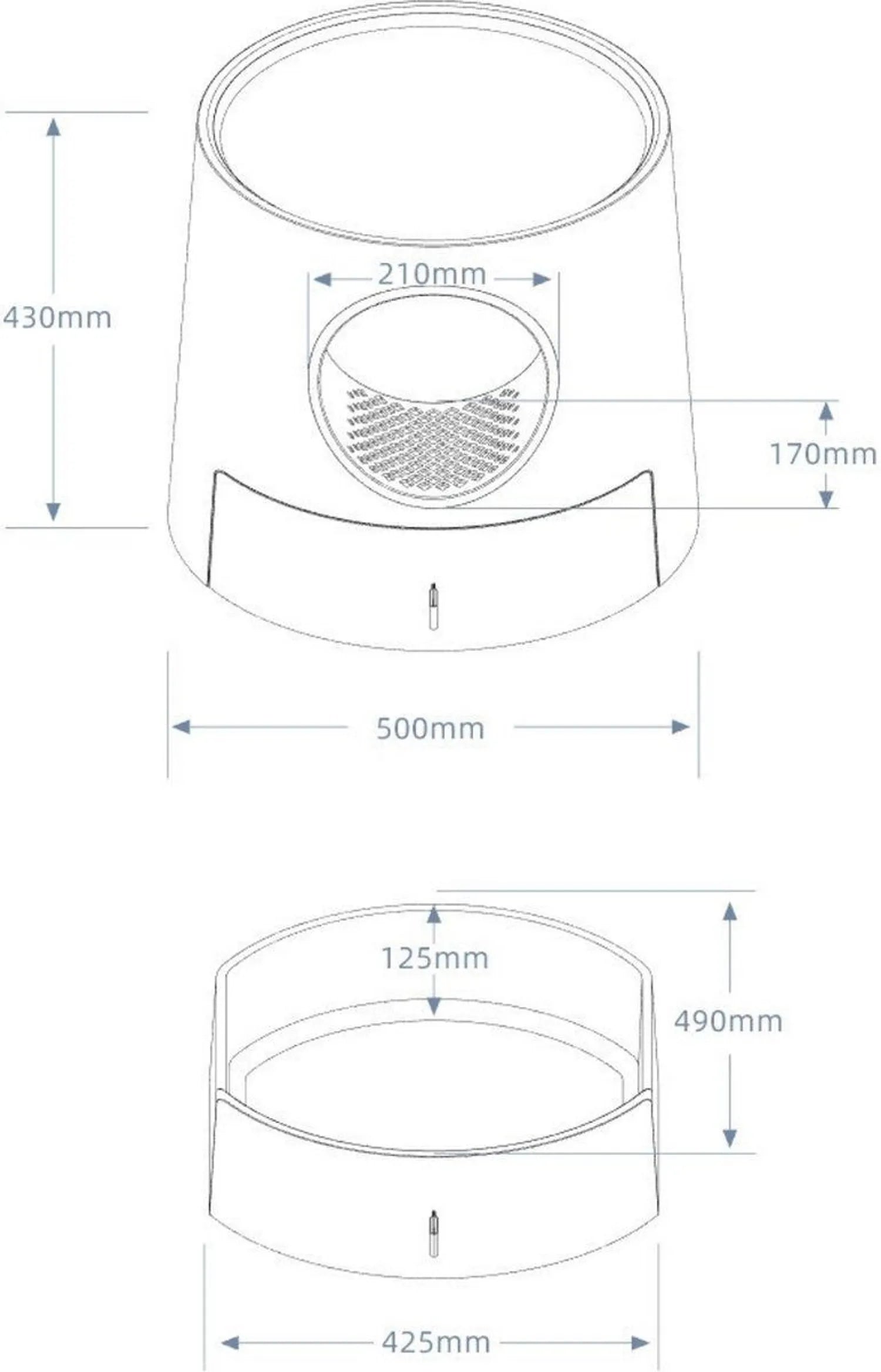 Bac à litière design avec tiroir - avec griffoir
