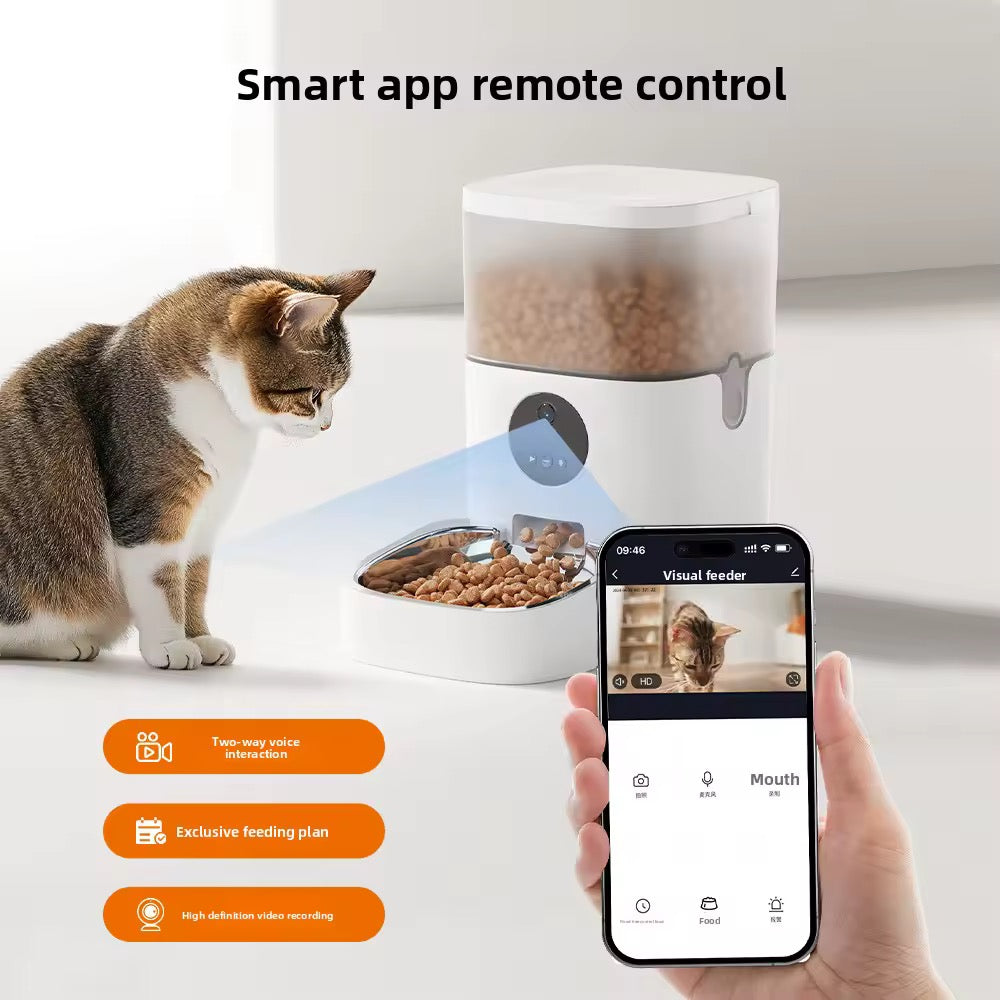 PatiPattes Vision 4L - Distributeur Croquettes Caméra HD WiFi Chat & Chien