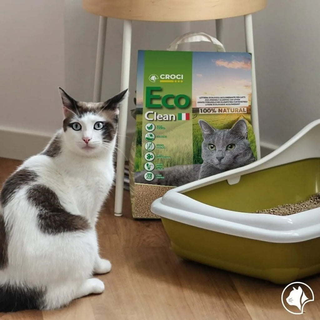 Litière végétale agglomérante pour chat - Croci Eco Clean