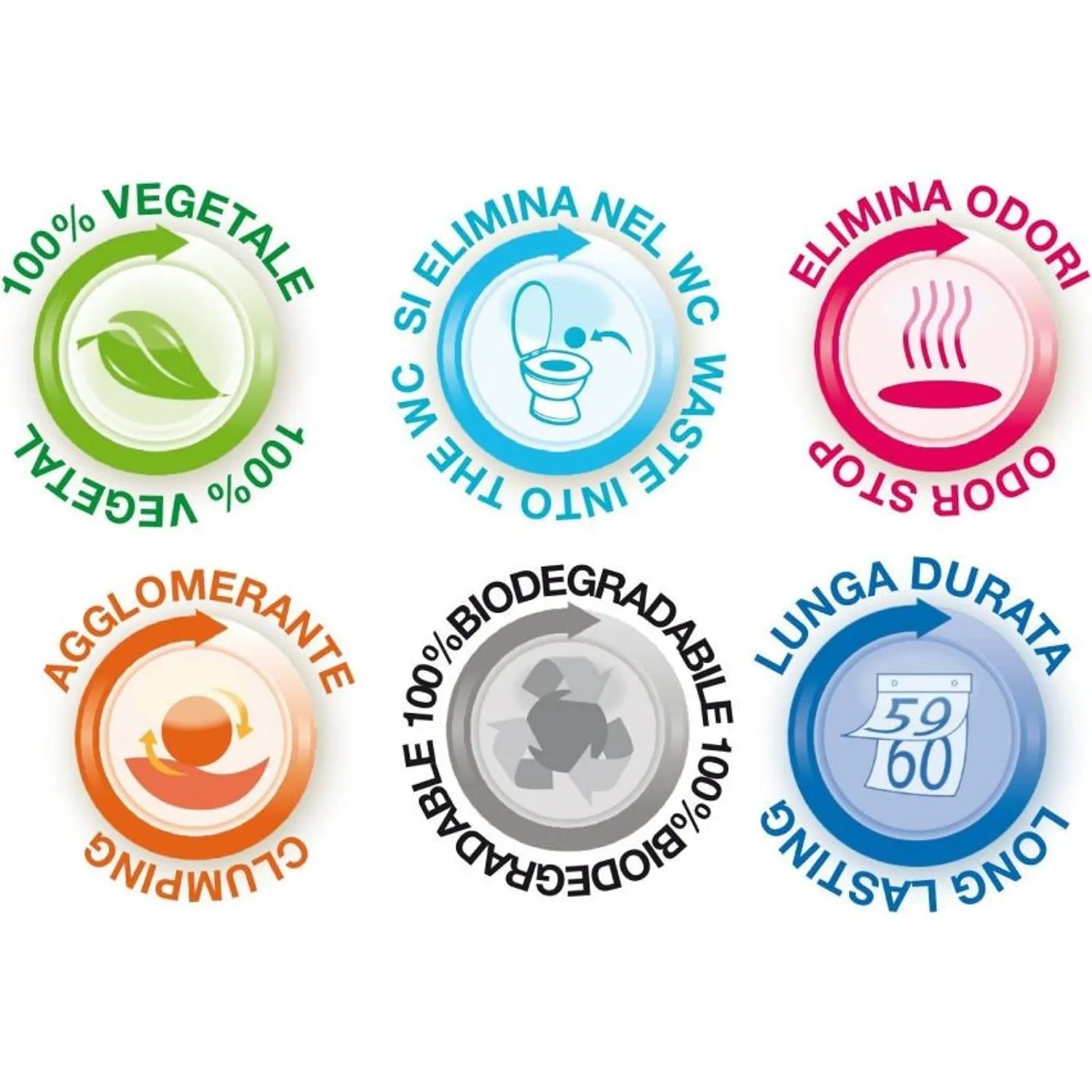 Litière végétale agglomérante pour chat - Croci Eco Clean